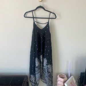L XHILARATION Asymmetrical High Low Bohemian Dress